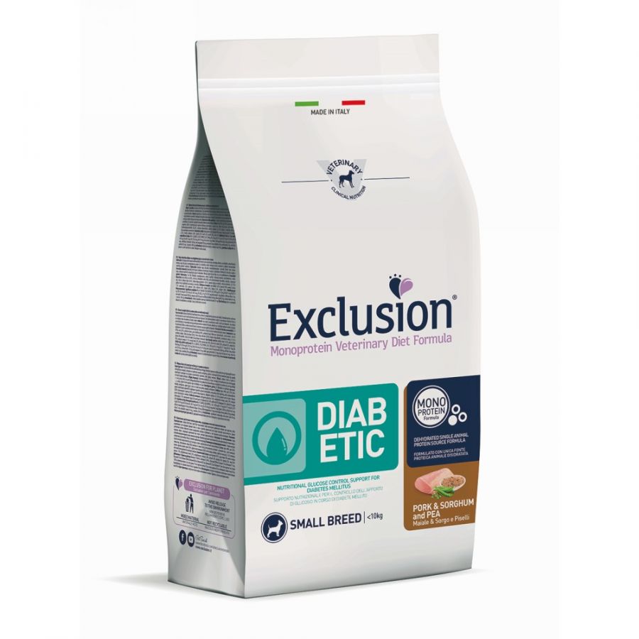 Exclusion Diet Diabetic Small Breed 2kg - Cibo per Cani Exclusion Diet Diabetic Small Breed 2kg - Cibo per Cani